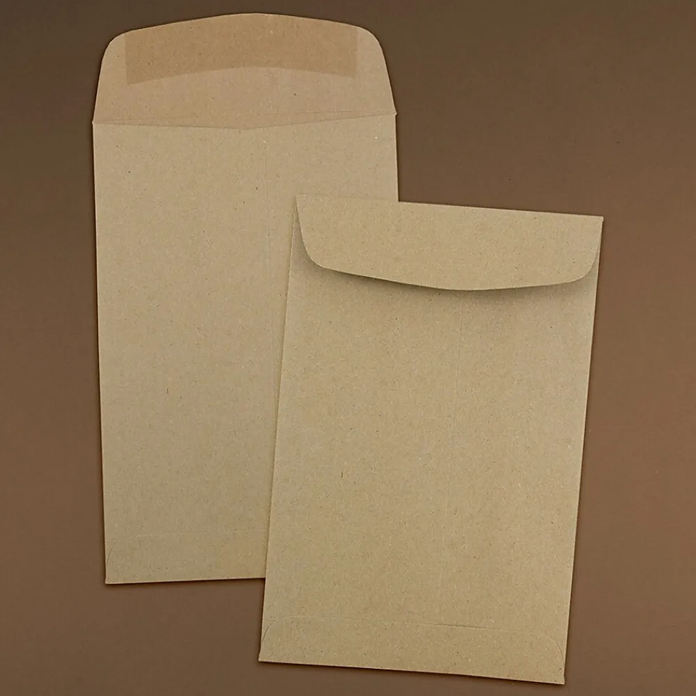 Clearance JAM Paper 6 x 9 Kraft Open End Catalog Envelopes, Brown Kraft Paper Bag, 100/Pack (51286524)