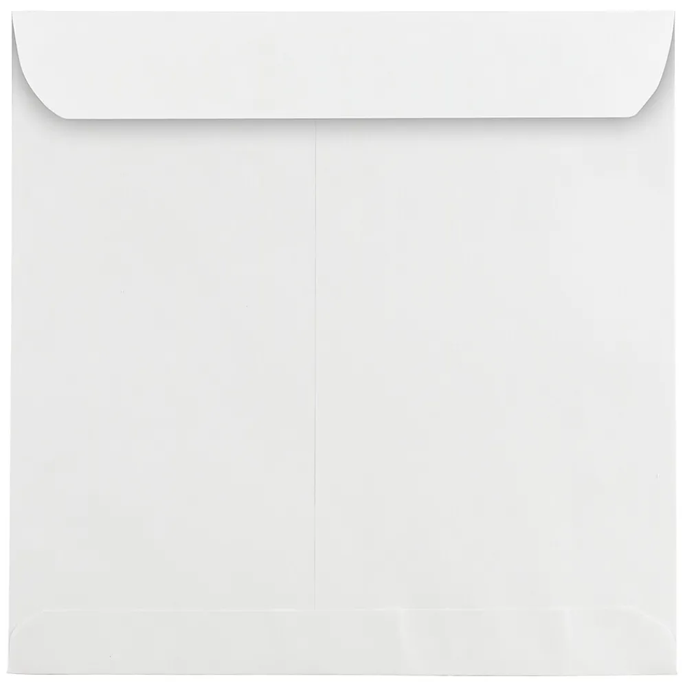 Clearance JAM Paper 11.5" x 11.5" Large Square Invitation Envelopes, White, 25/Pack (3992321)