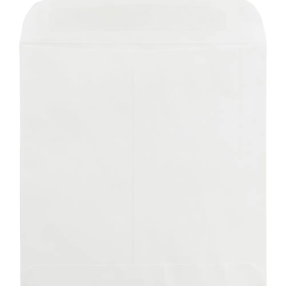Online JAM Paper 11.5" x 11.5" Large Square Invitation Envelopes, White, 100/Pack (03992321B)