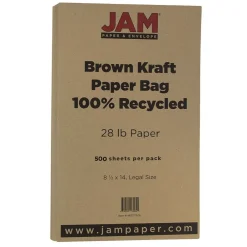 Multipurpose Paper*JAM Paper 8.5" x 14" Multipupose Paper, 28 lbs., Brown Kraft Paper Bag, 50 Sheets/Pack (463117506B)