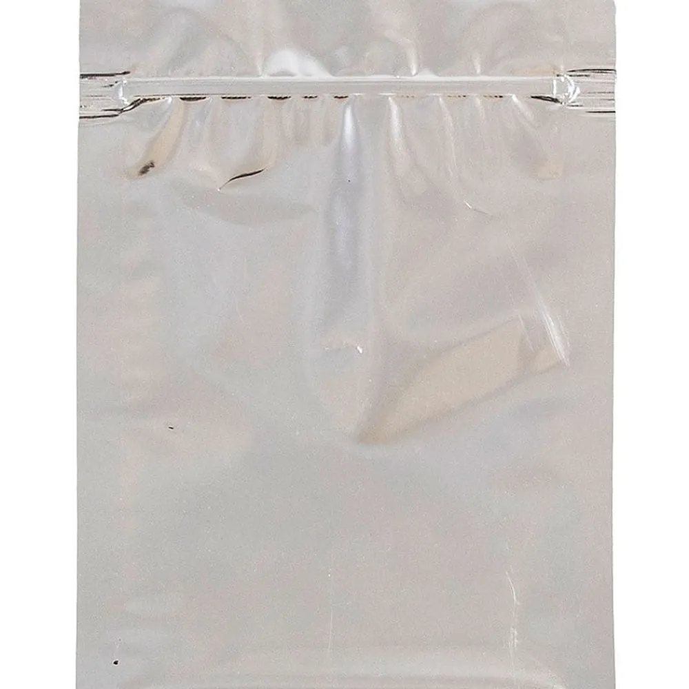 JAM Paper 4 x 6 Open End Catalog Foil Envelopes with Zip Closure, Clear, 100/Pack (30046A58B)