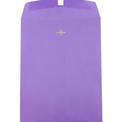 Best JAM Paper 10 x 13 Open End Catalog Colored Envelopes with Clasp Closure, Violet Purple Recycled, 25/Pack (v0128182a)