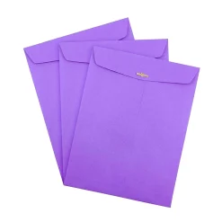 Best JAM Paper 10 x 13 Open End Catalog Colored Envelopes with Clasp Closure, Violet Purple Recycled, 25/Pack (v0128182a)