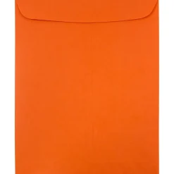 Online JAM Paper 9 x 12 Open End Catalog Colored Envelopes, Orange Recycled, 50/Pack (80410i)