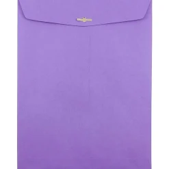 Online JAM Paper 10 x 13 Open End Catalog Colored Envelopes with Clasp Closure, Violet Purple Recycled, 50/Pack (v0128182i)