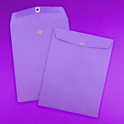 Online JAM Paper 10 x 13 Open End Catalog Colored Envelopes with Clasp Closure, Violet Purple Recycled, 50/Pack (v0128182i)