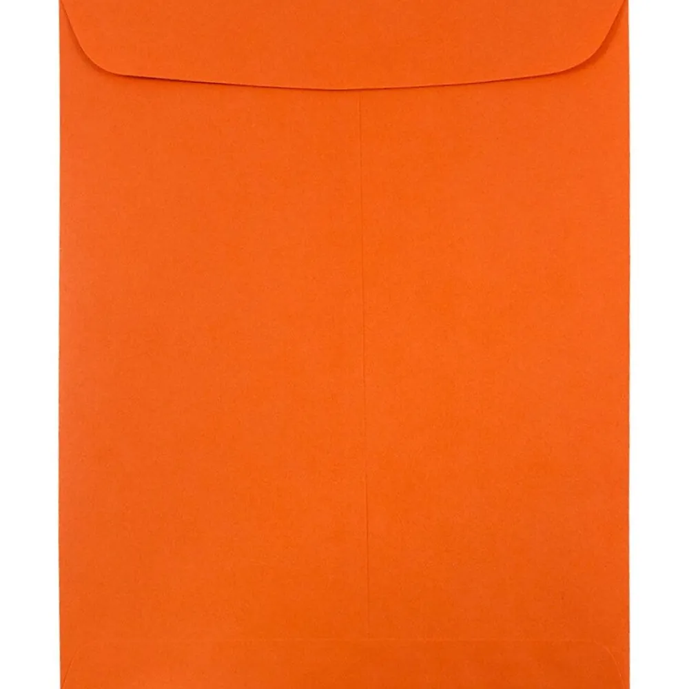 Online JAM Paper 9 x 12 Open End Catalog Colored Envelopes, Orange Recycled, 25/Pack (80410a)