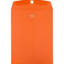 New JAM Paper 10 x 13 Open End Catalog Colored Envelopes with Clasp Closure, Orange Recycled, 50/Pack (913745i)