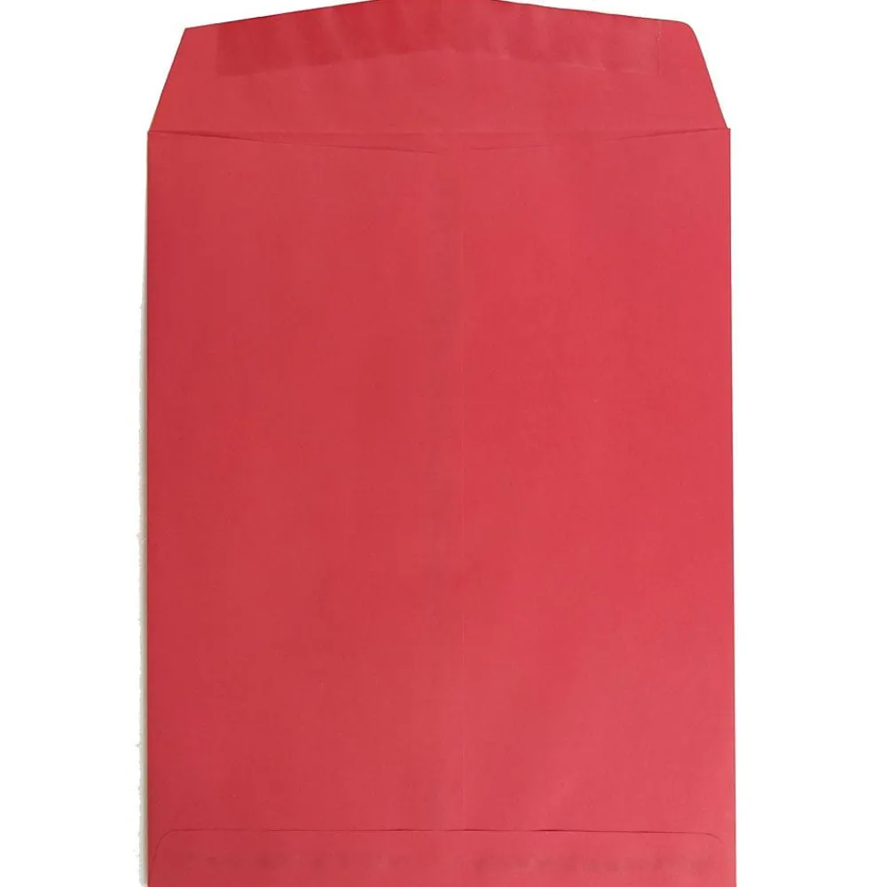 Online JAM Paper 10 x 13 Open End Catalog Colored Envelopes, Red Recycled, 25/Pack (v0128192a)