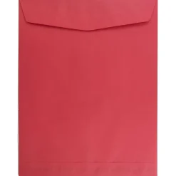 JAM Paper 10 x 13 Open End Catalog Colored Envelopes, Red Recycled, 50/Pack (v0128192i)