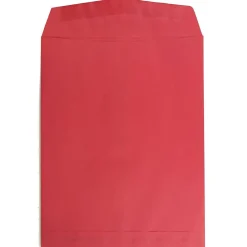 JAM Paper 10 x 13 Open End Catalog Colored Envelopes, Red Recycled, 50/Pack (v0128192i)
