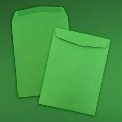 Hot JAM Paper 10 x 13 Open End Catalog Colored Envelopes, Green Recycled, 25/Pack (v0128190a)
