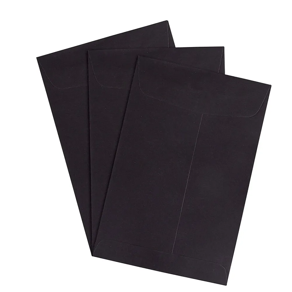 Sale JAM Paper 6 x 9 Open End Catalog Envelopes, Black, 50/Pack (88095i)