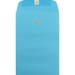 Sale JAM Paper ® 6 x 9 Open End Catalog Colored Envelopes with Clasp Closure, Blue Recycled, 25/Pack (V0128123F)