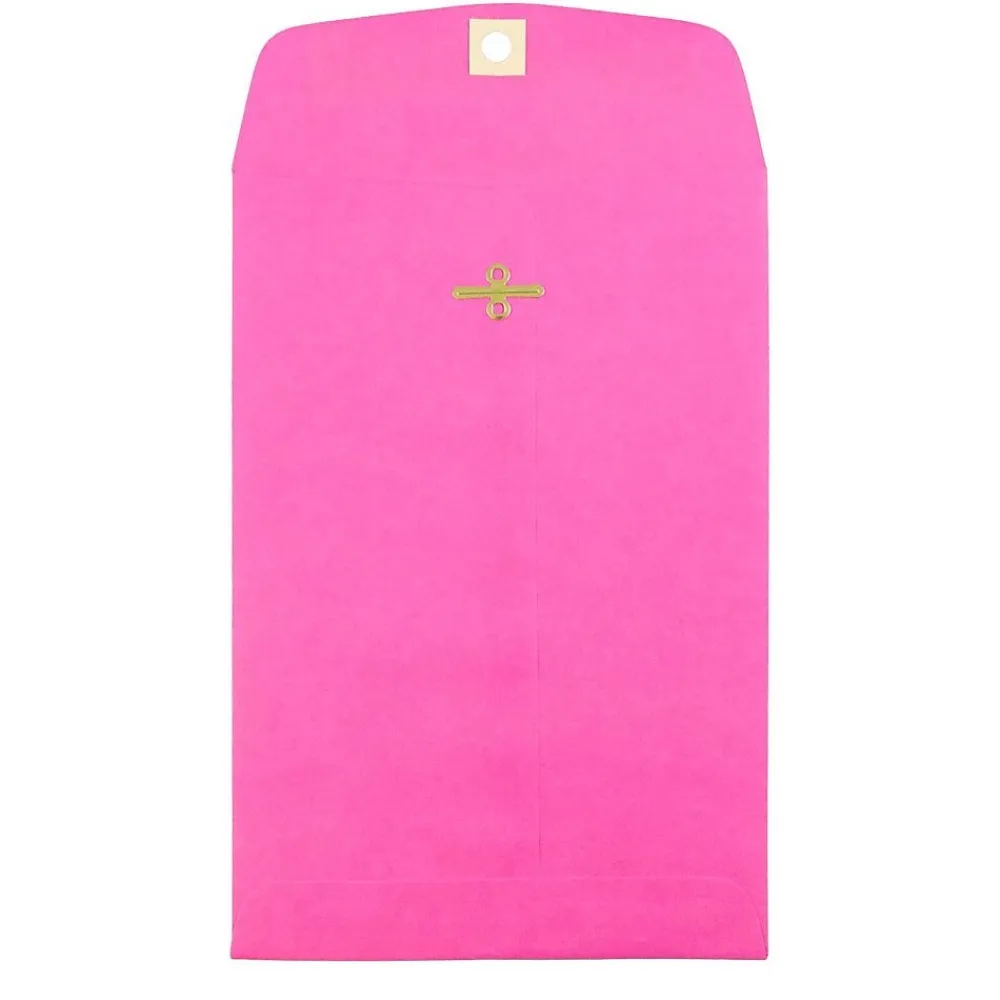 Hot JAM Paper ® 6 x 9 Open End Catalog Colored Envelopes with Clasp Closure, Ultra Fuchsia Pink, 25/Pack (900909024F)
