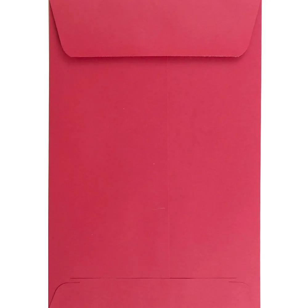 Outlet JAM Paper 6 x 9 Open End Catalog Colored Envelopes, Red Recycled, 100/Pack (V0128139)