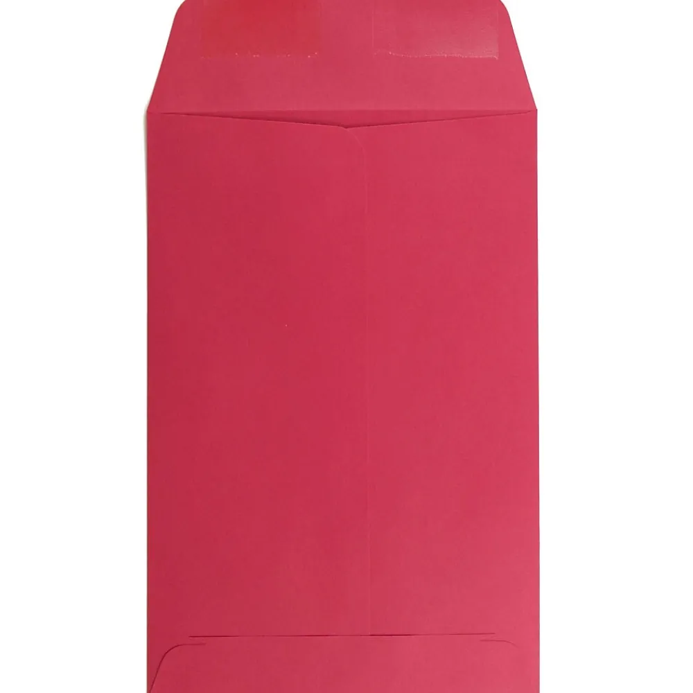 Outlet JAM Paper 6 x 9 Open End Catalog Colored Envelopes, Red Recycled, 100/Pack (V0128139)