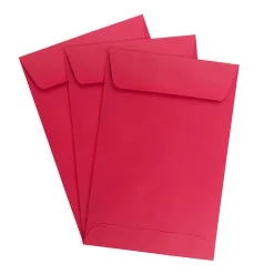 Outlet JAM Paper 6 x 9 Open End Catalog Colored Envelopes, Red Recycled, 100/Pack (V0128139)