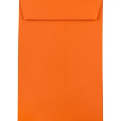 JAM Paper 6 x 9 Open End Catalog Colored Envelopes, Orange Recycled, 100/Pack (88129)