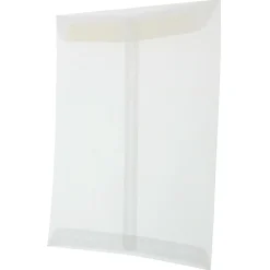 JAM Paper 9 x 12 Open End Catalog Translucent Vellum Envelopes, Clear, 100/Pack (2851376)