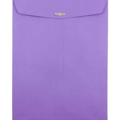 Best JAM Paper 10" x 13" Open End Catalog Colored Envelopes with Clasp Closure, Violet Purple Recycled, 100/Pack (V0128182)