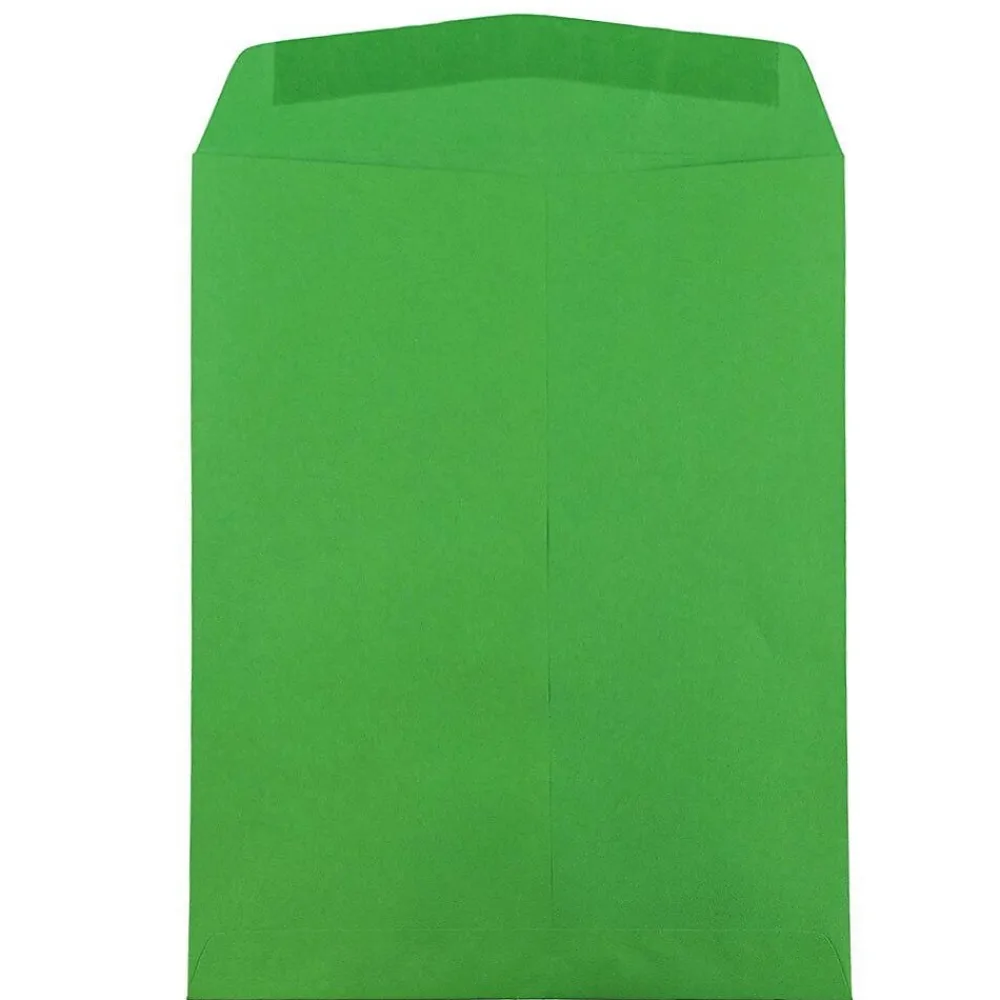 Hot JAM Paper 10 x 13 Open End Catalog Colored Envelopes, Green Recycled, 100/Pack (V0128190)