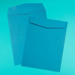 Sale JAM Paper 10 x 13 Open End Catalog Colored Envelopes, Blue Recycled, 100/Pack (87725)