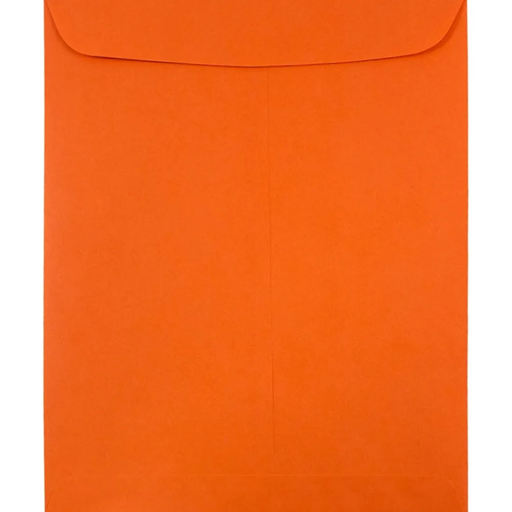 Discount JAM Paper 9 x 12 Open End Catalog Colored Envelopes, Orange Recycled, 100/Pack (80410)