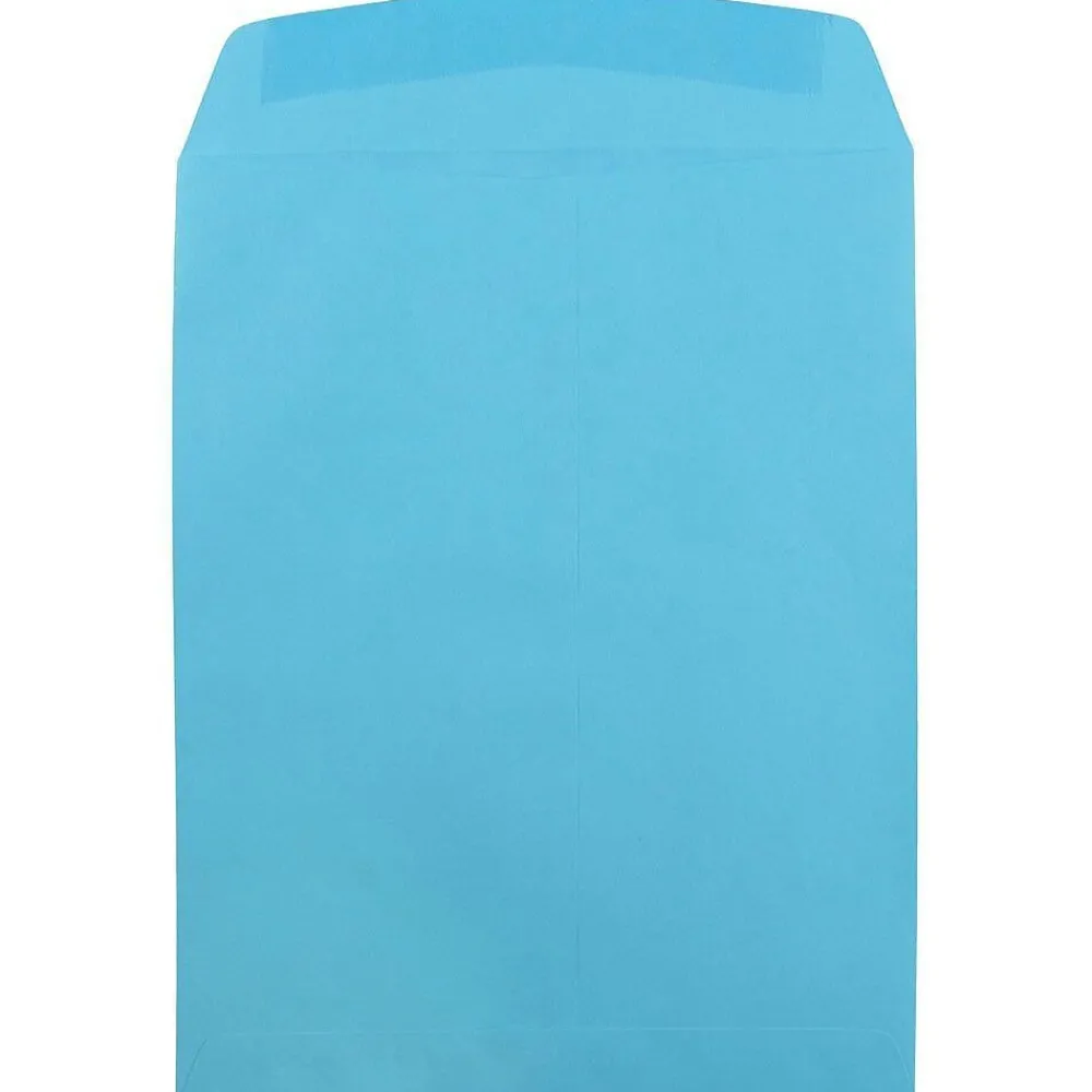 Sale JAM Paper 9" x 12" Open End Catalog Colored Envelopes, Blue Recycled, 10/Pack (80386B)