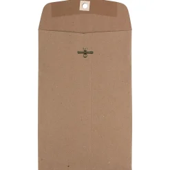 Clearance JAM Paper 6" x 9" Open End Catalog Envelopes with Clasp Closure, Brown Kraft Paper Bag, 10/Pack (563120844D)