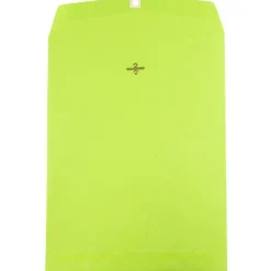 Online JAM Paper 10" x 13" Open End Catalog Colored Envelopes with Clasp Closure, Ultra Lime Green, 10/Pack (V0128186B)