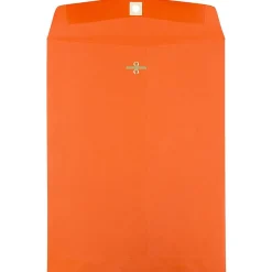 New JAM Paper 10" x 13" Open End Catalog Colored Envelopes with Clasp Closure, Orange Recycled, 10/Pack (913745B)