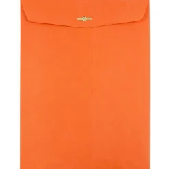 New JAM Paper 10" x 13" Open End Catalog Colored Envelopes with Clasp Closure, Orange Recycled, 10/Pack (913745B)