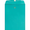 Online JAM Paper 9" x 12" Open End Catalog Colored Envelopes with Clasp Closure, Sea Blue Recycled, 10/Pack (900906997B)