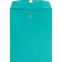 Online JAM Paper 9" x 12" Open End Catalog Colored Envelopes with Clasp Closure, Sea Blue Recycled, 10/Pack (900906997B)