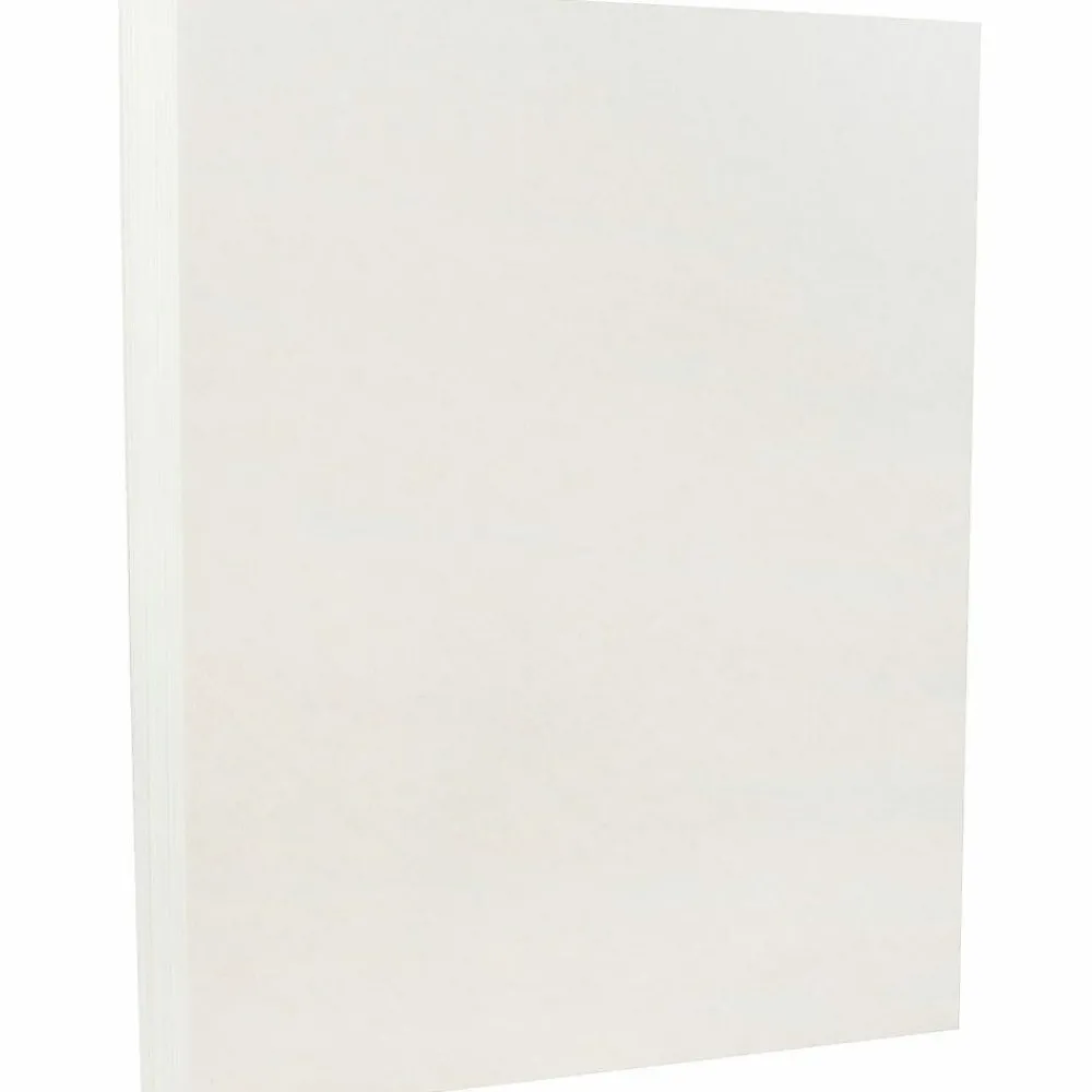 Card Stock*JAM Paper 8.5" x 11" Parchment Cardstock, 65lb, White, 100/pack (171114G)