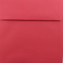 Sale JAM Paper 8.5 x 8.5 Square Colored Invitation Envelopes, Red Recycled, Bulk 250/Box(2794374H)