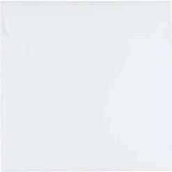 New JAM Paper 6.5 x 6.5 Square Invitation Envelopes, White, 100/Pack (28417B)