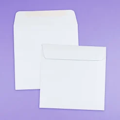 New JAM Paper 6.5 x 6.5 Square Invitation Envelopes, White, 100/Pack (28417B)