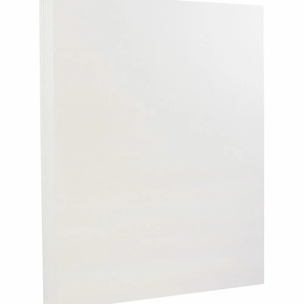 Card Stock*JAM Paper 8.5" x 11" Strathmore Cardstock, 88lb, Bright White Linen, 100/pack (144000G)
