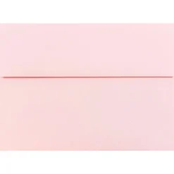 Outlet JAM Paper A7 Booklet Envelope 5 1/4" x 7 1/4", Baby Pink Pastel, 100/Pack (155627d)