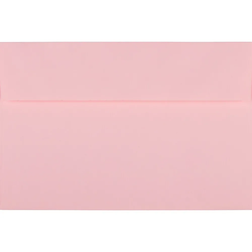 Best JAM Paper A9 Colored Invitation Envelopes with Peel & Seal Closure, 5 3/4" x 8 3/4", Light Pink, 100/Pack