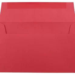 Clearance JAM Paper A9 Colored Invitation Envelopes, 5.75 x 8.75, Red Recycled, 50/Pack (14257I)