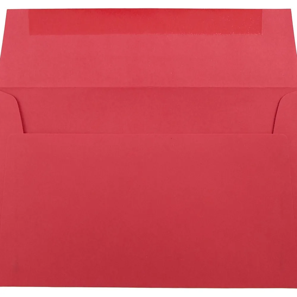 Clearance JAM Paper A9 Colored Invitation Envelopes, 5.75 x 8.75, Red Recycled, 50/Pack (14257I)