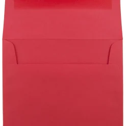 Online JAM Paper A6 Colored Invitation Envelopes, 4.75 x 6.5, Red Recycled, 50/Pack (67503I)