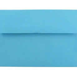 Sale JAM Paper A7 Colored Invitation Envelopes, 5.25 x 7.25, Blue Recycled, 50/Pack (54093I)