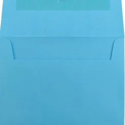 Sale JAM Paper A7 Colored Invitation Envelopes, 5.25 x 7.25, Blue Recycled, 50/Pack (54093I)