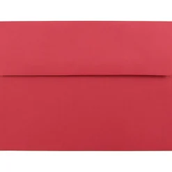 New JAM Paper A7 Colored Invitation Envelopes, 5.25 x 7.25, Red Recycled, 50/Pack (15945I)
