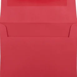 New JAM Paper A7 Colored Invitation Envelopes, 5.25 x 7.25, Red Recycled, 50/Pack (15945I)