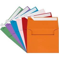 Sale JAM Paper A2 Colored Invitation Envelopes, 4 3/8" x 5 3/4", Assorted Colors, 150/Pack (956A2brogvy)